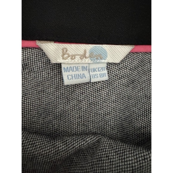 Boden Flattering Skater Skirt Black and White Print Size 8 - Picture 5 of 9